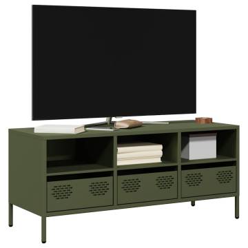 Olive Green TV Cabinet - Sturdy Cold-Rolled Steel | HipoMarket