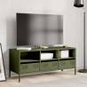 Olive Green TV Cabinet - Sturdy Cold-Rolled Steel | HipoMarket