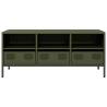 Olive Green TV Cabinet - Sturdy Cold-Rolled Steel | HipoMarket