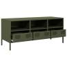 Olive Green TV Cabinet - Sturdy Cold-Rolled Steel | HipoMarket