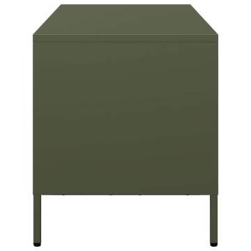 Olive Green TV Cabinet - Sturdy Cold-Rolled Steel | HipoMarket