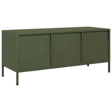 Olive Green TV Cabinet - Sturdy Cold-Rolled Steel | HipoMarket