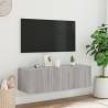 LED TV Wall Cabinet Grey Sonoma - Stylish & Space-Saving Unit