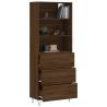 Stylish Highboard Brown Oak - Engineered Wood Storage Solution