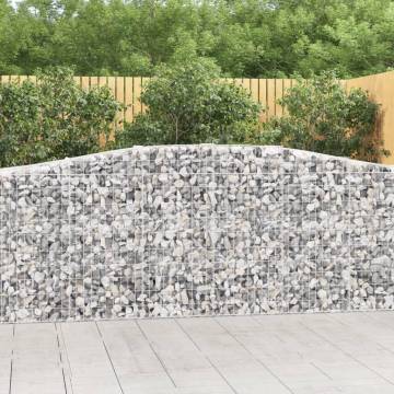 Arched Gabion Baskets 10 pcs | Galvanised Iron Garden Barriers