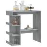 Bar Table with Storage Rack Grey Sonoma - Stylish & Compact