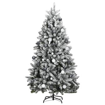 300 cm Artificial Hinged Christmas Tree with 300 LEDs & Ball Set