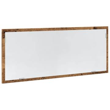 LED Bathroom Mirror in Old Wood - 100x8.5x37 cm | HipoMarket