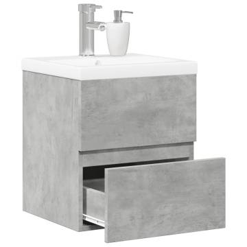 2 Piece Bathroom Furniture Set - Concrete Grey | HipoMarket UK