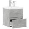  2 Piece Bathroom Furniture Set Concrete Grey Engineered Wood Colour concrete grey Size 41 x 38.5 x 45 cm Model without faucet Number of 1 