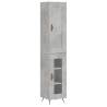 Stylish Highboard Concrete Grey - 34.5x34x180 cm | Hipomarket