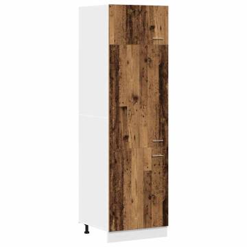 Old Wood Refrigerator Cabinet | 60x57x207 cm - Durable Storage