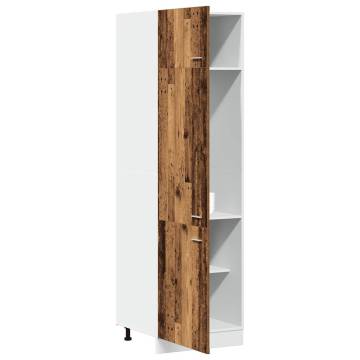 Old Wood Refrigerator Cabinet | 60x57x207 cm - Durable Storage