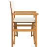 Folding Directors Chair Cream Solid Wood Teak | Hipo Market