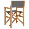 Folding Directors Chairs 2 pcs Grey Solid Wood Teak