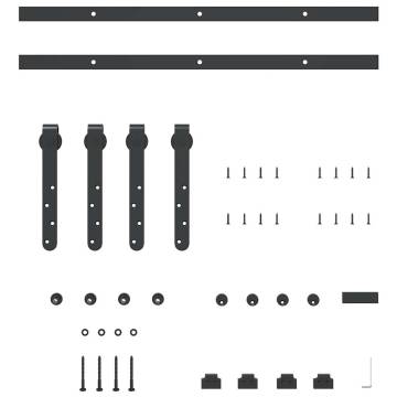 Sliding Cabinet Door Kit 122 cm Carbon Steel - Hipomarket