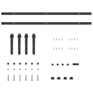 Sliding Cabinet Door Kit 183 cm - Durable Carbon Steel