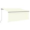 Manual Retractable Awning with LED 3x2.5m - Cream | HipoMarket