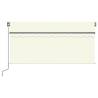 Manual Retractable Awning with LED 3x2.5m - Cream | HipoMarket