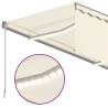 Manual Retractable Awning with LED 3x2.5m - Cream | HipoMarket