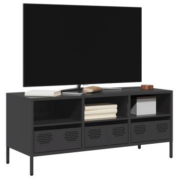 Industrial Black TV Cabinet - Durable Cold-Rolled Steel