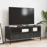 Industrial Black TV Cabinet - Durable Cold-Rolled Steel