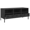 Industrial Black TV Cabinet - Durable Cold-Rolled Steel