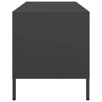 Industrial Black TV Cabinet - Durable Cold-Rolled Steel