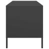 Industrial Black TV Cabinet - Durable Cold-Rolled Steel