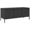 Industrial Black TV Cabinet - Durable Cold-Rolled Steel