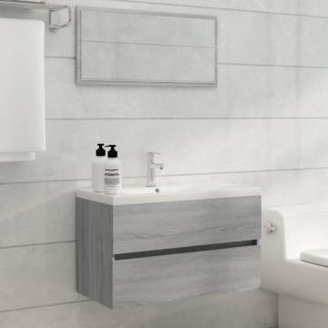 2 Piece Grey Sonoma Bathroom Furniture Set | Hipomarket