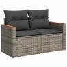 9 Piece Grey Garden Sofa Set with Cushions - Durable & Stylish