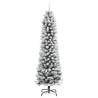 Artificial Slim Christmas Tree 240 cm with Flocked Snow