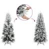 Artificial Slim Christmas Tree 240 cm with Flocked Snow