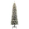 240 cm Flocked Snow Artificial Christmas Tree with 300 LEDs