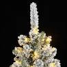 240 cm Flocked Snow Artificial Christmas Tree with 300 LEDs