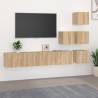 Wall-mounted TV Cabinet Sonoma Oak Engineered Wood Colour sonoma oak Quantity in Package 1 