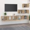 Sonoma Oak Wall-Mounted TV Cabinet - Stylish & Functional