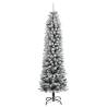 180 cm Flocked Artificial Christmas Tree with 300 LEDs