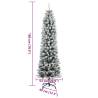 180 cm Flocked Artificial Christmas Tree with 300 LEDs