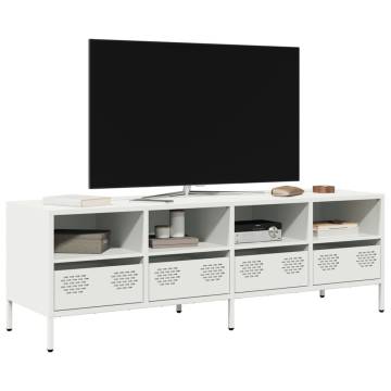 Stylish White TV Cabinet | 135x39x43.5 cm Cold-rolled Steel