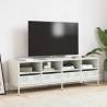 Stylish White TV Cabinet | 135x39x43.5 cm Cold-rolled Steel