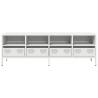 Stylish White TV Cabinet | 135x39x43.5 cm Cold-rolled Steel