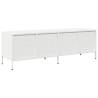 Stylish White TV Cabinet | 135x39x43.5 cm Cold-rolled Steel