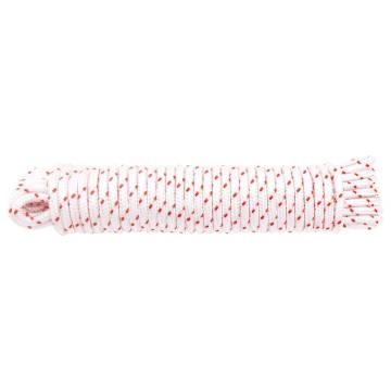 Durable 10m Pull Starter Cord - White & Red Ø5mm Nylon