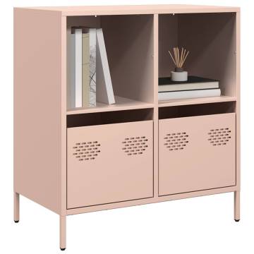 Stylish Pink Sideboard 68x39x73.5 cm - Cold-Rolled Steel