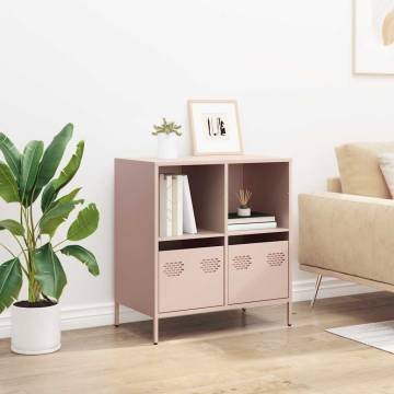 Stylish Pink Sideboard 68x39x73.5 cm - Cold-Rolled Steel