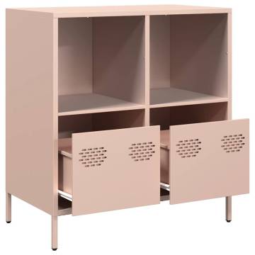 Stylish Pink Sideboard 68x39x73.5 cm - Cold-Rolled Steel