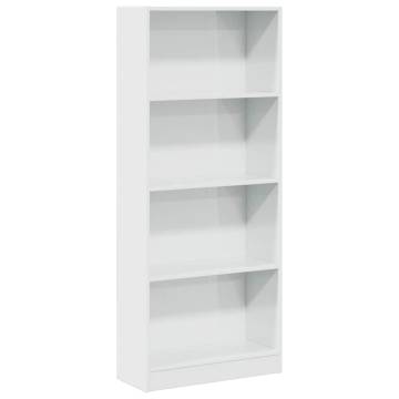 High Gloss White Bookcase - Modern Storage Solution