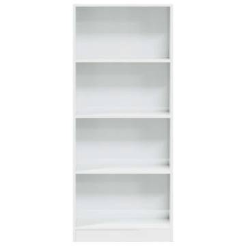 High Gloss White Bookcase - Modern Storage Solution